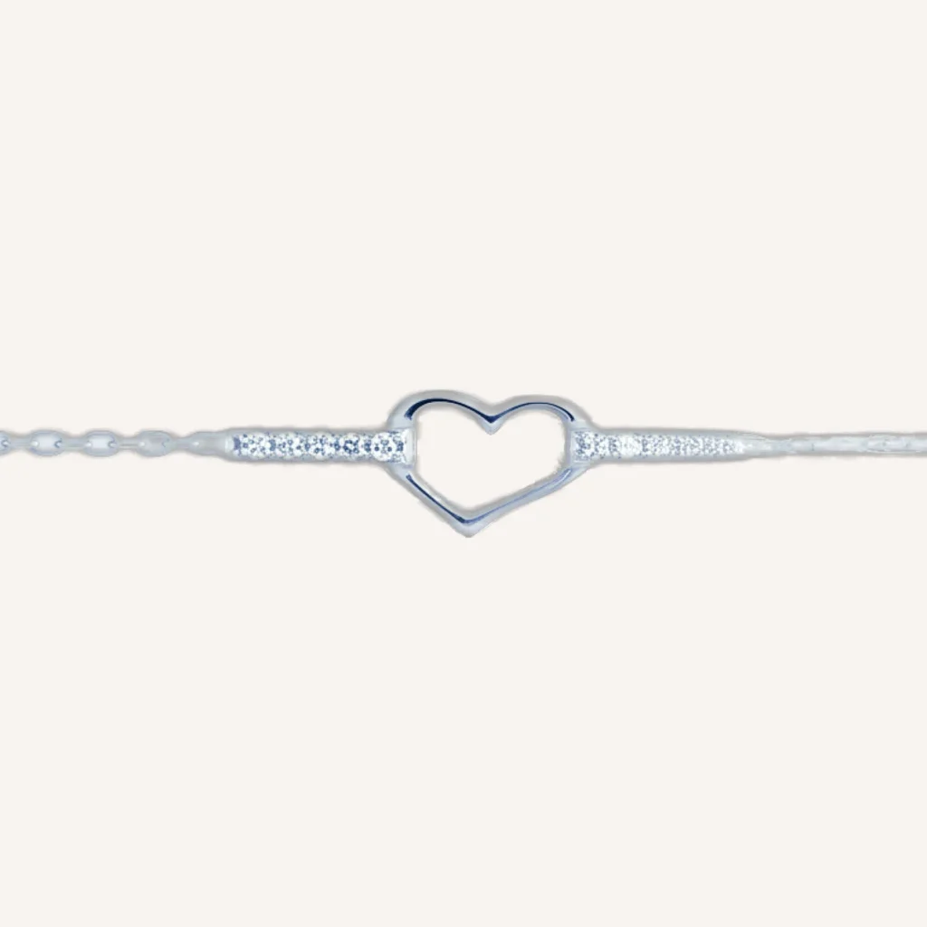 Cubic Heart Bracelet