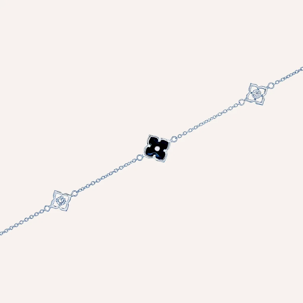 Black Flower Bracelet