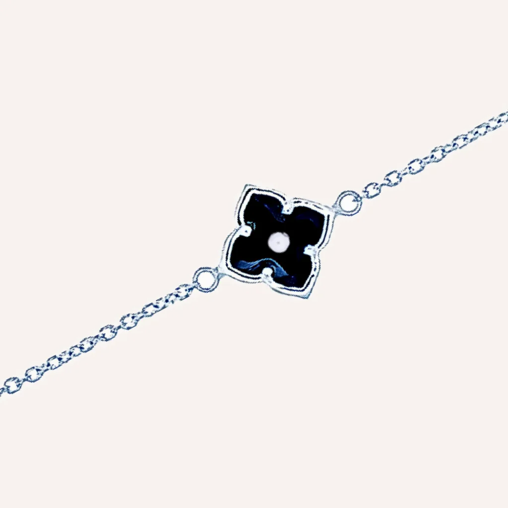 Black Flower Bracelet detail