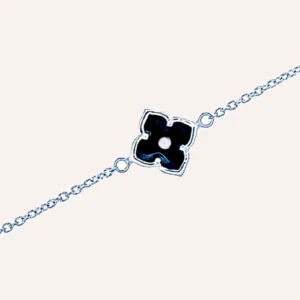 Black Flower Bracelet detail