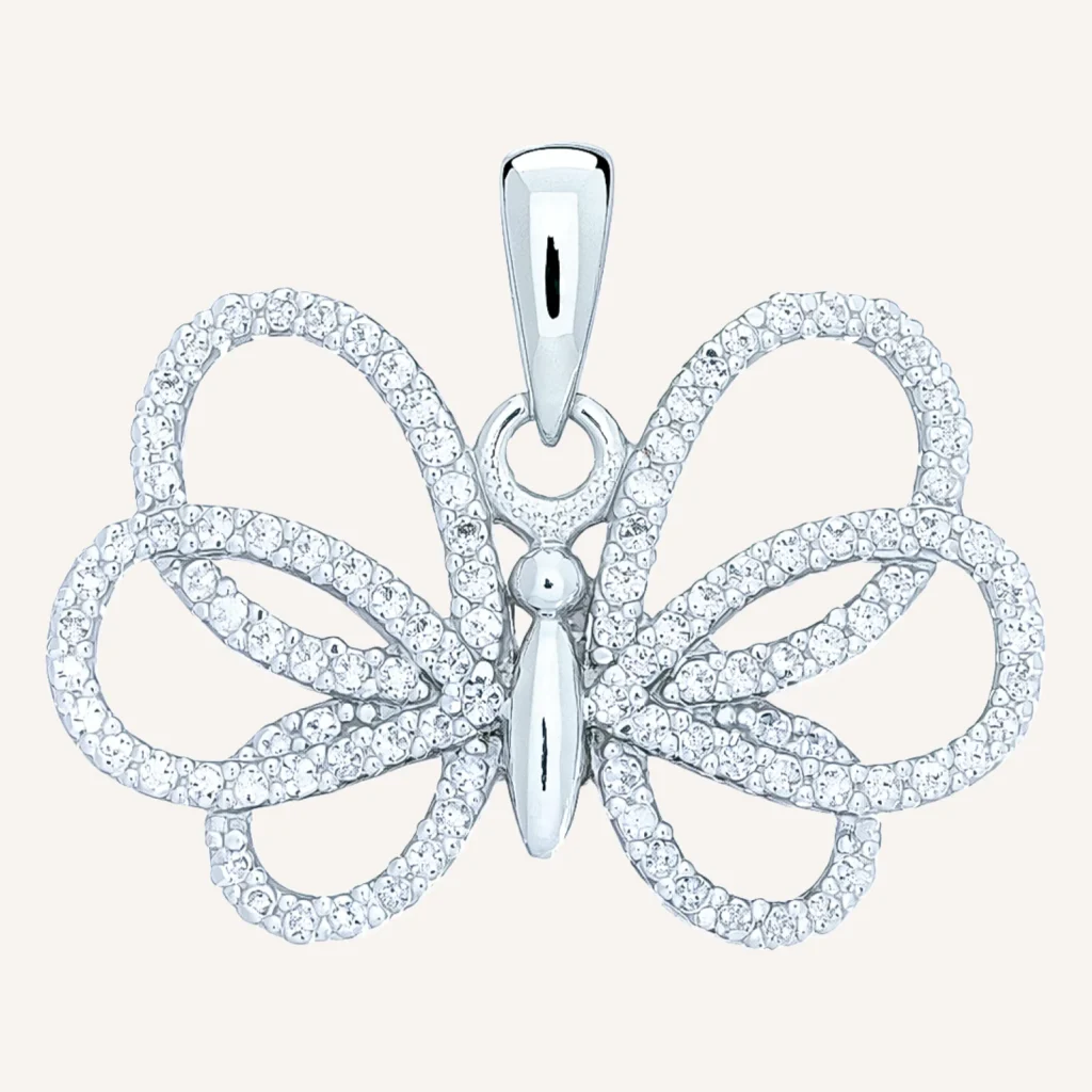 Cubic Butterfly Pendant detail
