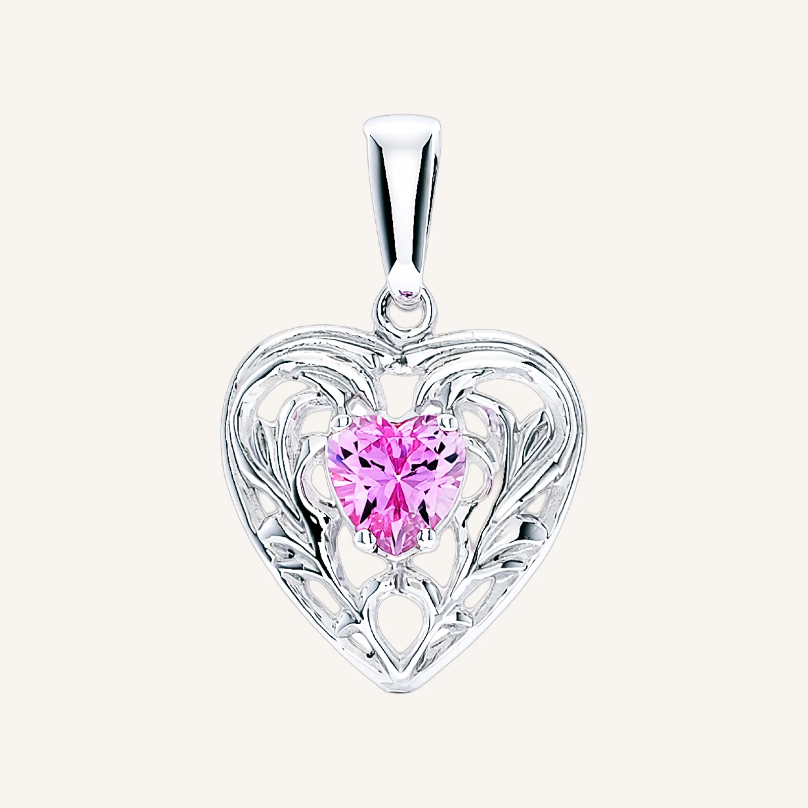 Pink Heart Pendant