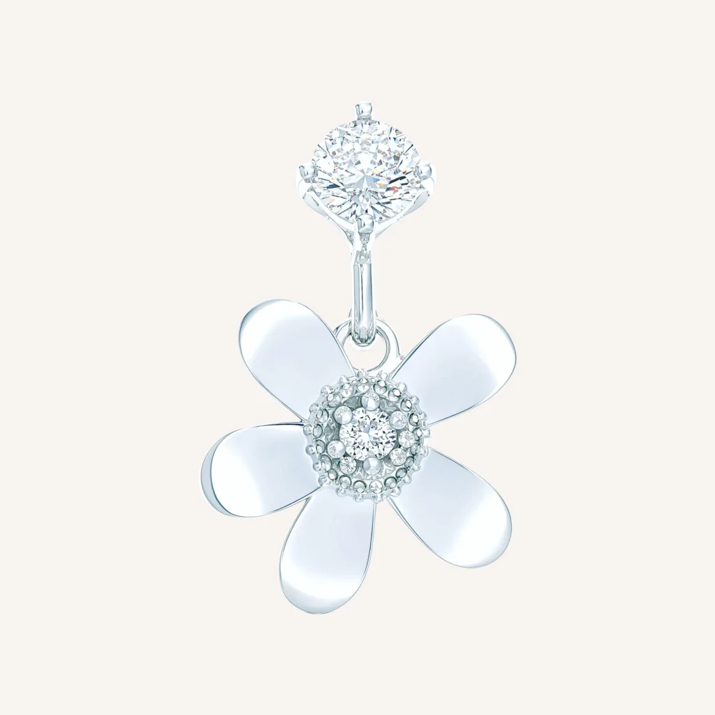 Cubic Flower Earrings