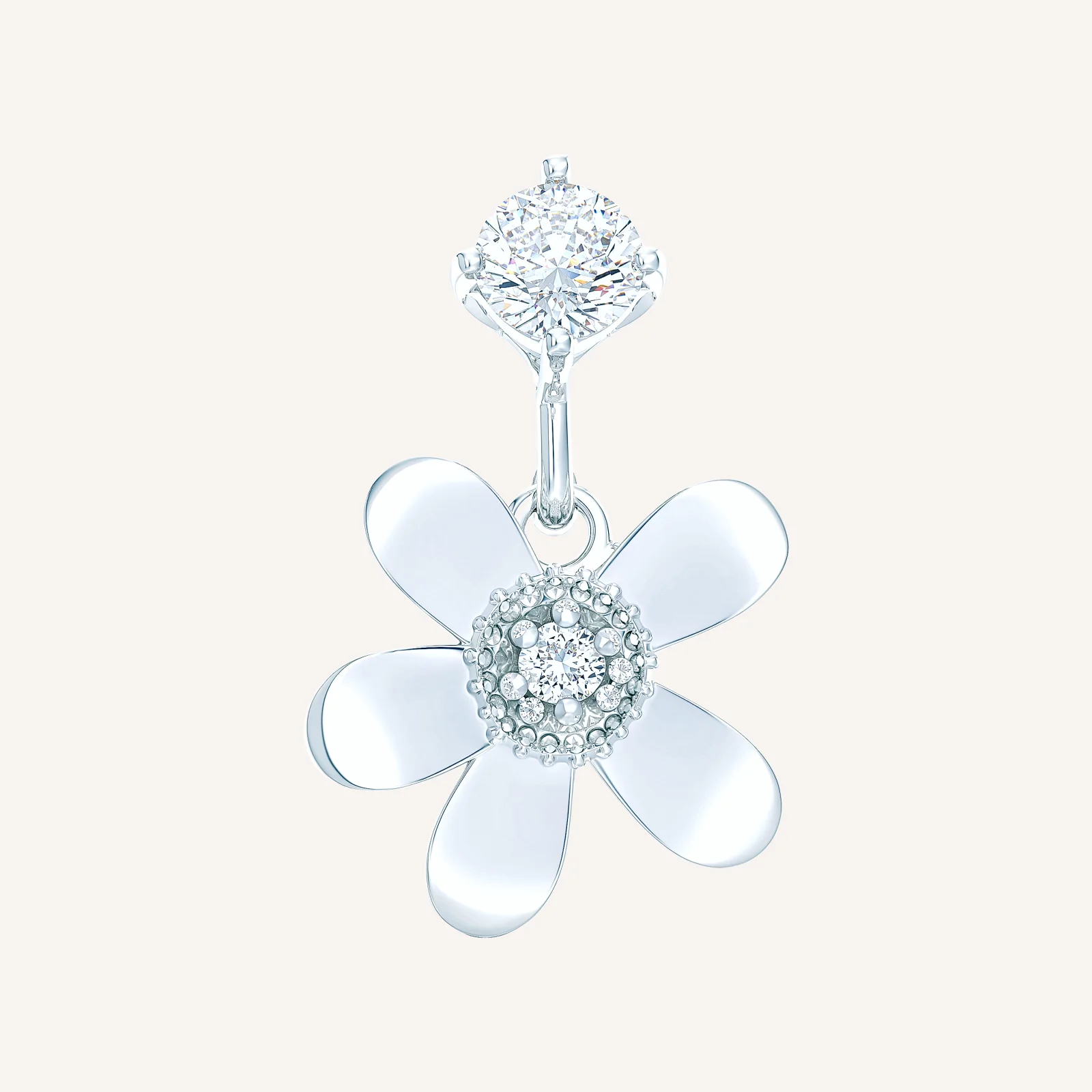 Cubic Flower Earrings