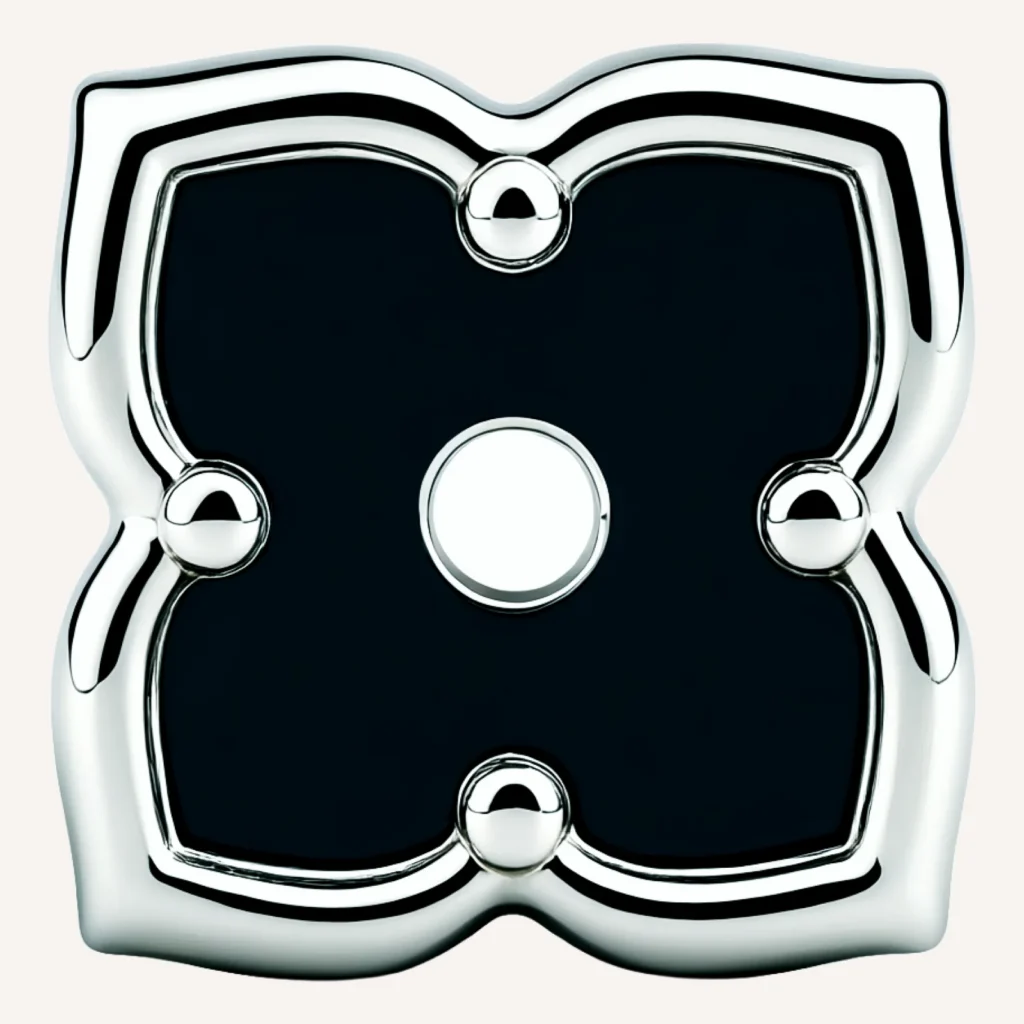 Black Flower Earrings detail